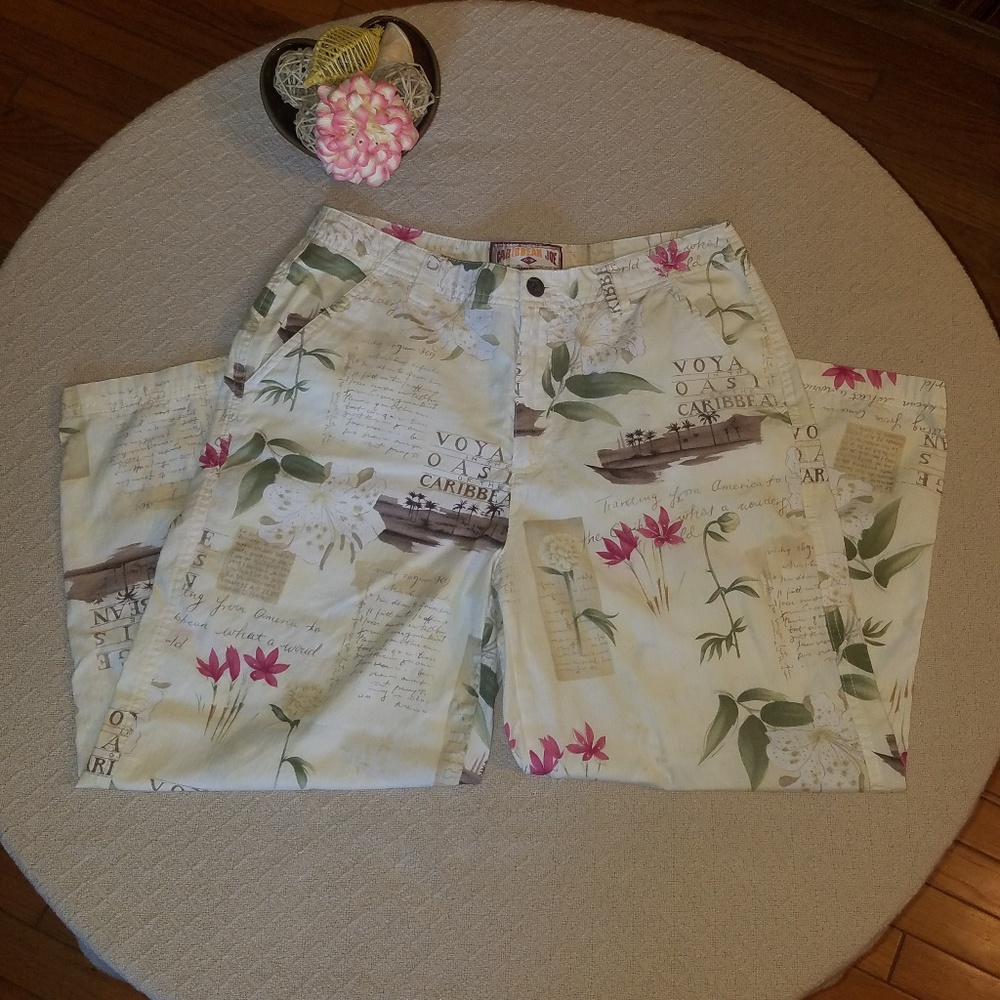 Caribbean Joe Summer Patterned Capris
